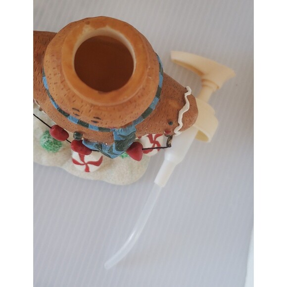 Gingerbread Man Liquid Soap Lotion Dispenser 7” Ceramic Christmas Holiday Decor - Picture 5 of 6